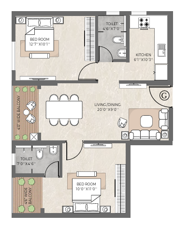 Type G floor plan